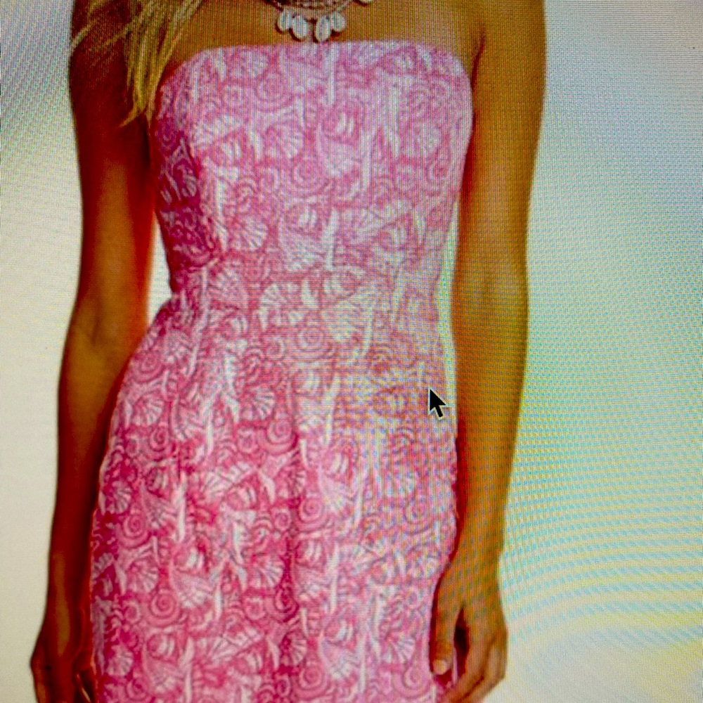 Vineyard Vines Shell Allover Strapless Dress